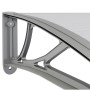 Marquesina puerta policarbonato gris y transparente 100x80 cm de vidaXL, Toldos - Ref: Foro24-153589, Precio: 40,10 €, Descue...