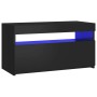Mueble de TV con luces LED negro 75x35x40 cm en Muebles TV | Comprar online en Foru.es
