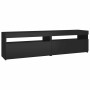 Muebles de TV con luces LED 2 unidades negro 75x35x40 cm en Muebles TV | Comprar online en Foru.es