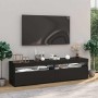 Muebles de TV con luces LED 2 unidades negro 75x35x40 cm en Muebles TV | Comprar online en Foru.es