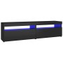 Muebles de TV con luces LED 2 unidades negro 75x35x40 cm en Muebles TV | Comprar online en Foru.es