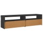 Muebles de TV con luces LED 2 unidades negro 75x35x40 cm en Muebles TV | Comprar online en Foru.es