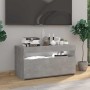 Mueble de TV con luces LED gris hormigón 75x35x40 cm en Muebles TV | Comprar online en Foru.es