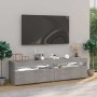 Muebles de TV con luces LED 2 unidades gris hormigón 75x35x40cm en Muebles TV | Comprar online en Foru.es
