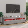 Muebles de TV con luces LED 2 unidades gris hormigón 75x35x40cm en Muebles TV | Comprar online en Foru.es