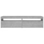 Muebles de TV con luces LED 2 unidades gris hormigón 75x35x40cm en Muebles TV | Comprar online en Foru.es