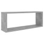 Estante cubo pared 2 uds contrachapado gris hormigón 60x15x23cm de vidaXL, Estantes y estanterías - Ref: Foro24-807145, Preci...