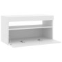 Mueble de TV con luces LED blanco brillante 75x35x40 cm en Muebles TV | Comprar online en Foru.es