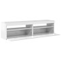 Muebles de TV con luces LED 2 uds blanco brillante 75x35x40 cm en Muebles TV | Comprar online en Foru.es