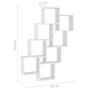 Estante de cubo pared madera contrachapada blanco 90x15x119 cm de vidaXL, Estantes y estanterías - Ref: Foro24-807178, Precio...