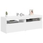 Muebles de TV con luces LED 2 uds blanco 60x35x40 cm en Muebles TV | Comprar online en Foru.es