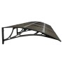 Marquesina de puerta policarbonato negro 350x75 cm de vidaXL, Toldos - Ref: Foro24-153593, Precio: 91,38 €, Descuento: %
