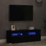 Muebles de TV con luces LED 2 uds negro 60x35x40 cm en Muebles TV | Comprar online en Foru.es
