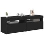 Muebles de TV con luces LED 2 uds negro 60x35x40 cm en Muebles TV | Comprar online en Foru.es