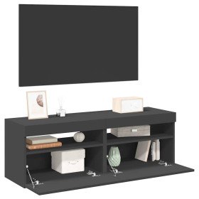 Muebles de TV con luces LED 2 uds gris 60x35x40 cm en Muebles TV | Comprar online en Foru.es