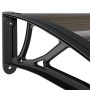 Marquesina de puerta policarbonato negro 350x75 cm de vidaXL, Toldos - Ref: Foro24-153593, Precio: 91,38 €, Descuento: %