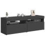 Muebles de TV con luces LED 2 uds gris 60x35x40 cm en Muebles TV | Comprar online en Foru.es