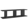 Estantes de pared 2 uds contrachapada gris brillo 75x18x20 cm de vidaXL, Estantes y estanterías - Ref: Foro24-807195, Precio:...