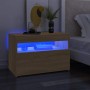 Mueble de TV con luces LED roble Sonoma 60x35x40 cm en Muebles TV | Comprar online en Foru.es
