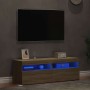 Muebles para TV con luces LED 2 uds roble Sonoma 60x35x40 cm en Muebles TV | Comprar online en Foru.es