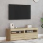 Muebles para TV con luces LED 2 uds roble Sonoma 60x35x40 cm en Muebles TV | Comprar online en Foru.es