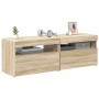 Muebles para TV con luces LED 2 uds roble Sonoma 60x35x40 cm en Muebles TV | Comprar online en Foru.es