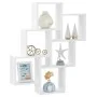 Estante cubo de pared contrachapado blanco brillante 78x15x93cm de vidaXL, Estantes y estanterías - Ref: Foro24-807175, Preci...