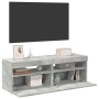 Muebles de TV con luces LED 2 uds gris hormigón 60x35x40 cm en Muebles TV | Comprar online en Foru.es
