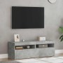 Muebles de TV con luces LED 2 uds gris hormigón 60x35x40 cm en Muebles TV | Comprar online en Foru.es