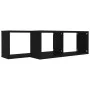 Estante cubo de pared 2 uds contrachapado negro 60x15x23 cm de vidaXL, Estantes y estanterías - Ref: Foro24-807136, Precio: 4...