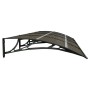 Marquesina de puerta policarbonato negro 350x100 cm de vidaXL, Toldos - Ref: Foro24-153596, Precio: 108,85 €, Descuento: %
