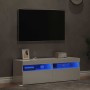 Muebles de TV con luces LED 2 uds blanco brillante 60x35x40 cm en Muebles TV | Comprar online en Foru.es