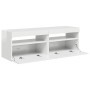 Muebles de TV con luces LED 2 uds blanco brillante 60x35x40 cm en Muebles TV | Comprar online en Foru.es