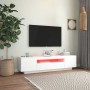 Mueble para TV con luces LED blanco 160x35x40 cm en Muebles TV | Comprar online en Foru.es