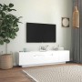 Mueble para TV con luces LED blanco 160x35x40 cm en Muebles TV | Comprar online en Foru.es