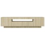 Mueble de TV con luces LED roble Sonoma 160x35x40 cm en Muebles TV | Comprar online en Foru.es