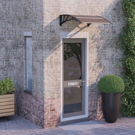 Marquesina de puerta policarbonato negro 80x80 cm de vidaXL, Toldos - Ref: Foro24-153587, Precio: 37,00 €, Descuento: %