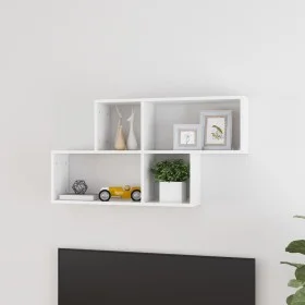Glossy white plywood wall shelf 100x18x53cm by vidaXL, Shelves and shelves - Ref: Foro24-807166, Price: 39,01 €, Discount: %