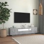 Mueble de TV con luces LED gris hormigón 160x35x40 cm en Muebles TV | Comprar online en Foru.es