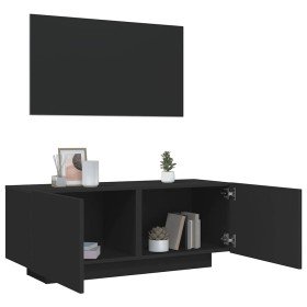 Mueble para TV madera contrachapada negra 100x35x40 cm en Muebles TV | Comprar online en Foru.es