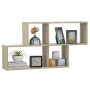 Estante de pared madera contrachapada roble Sonoma 100x18x53 cm de vidaXL, Estantes y estanterías - Ref: Foro24-807163, Preci...