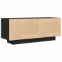 Mueble para TV madera contrachapada negra 100x35x40 cm en Muebles TV | Comprar online en Foru.es
