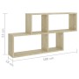 Estante de pared madera contrachapada roble Sonoma 100x18x53 cm de vidaXL, Estantes y estanterías - Ref: Foro24-807163, Preci...