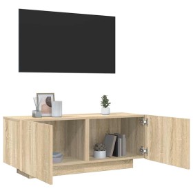 Mueble para TV madera contrachapada color roble 100x35x40 cm en Muebles TV | Comprar online en Foru.es