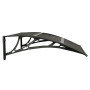 Marquesina de puerta policarbonato negro 80x80 cm de vidaXL, Toldos - Ref: Foro24-153587, Precio: 37,00 €, Descuento: %