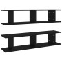 Estantes de pared 2 uds madera contrachapada negro 90x18x20 cm de vidaXL, Estantes y estanterías - Ref: Foro24-807197, Precio...