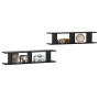 Estantes de pared 2 uds madera contrachapada negro 90x18x20 cm de vidaXL, Estantes y estanterías - Ref: Foro24-807197, Precio...