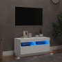 Mueble para TV con luces LED blanco 80x35x40 cm en Muebles TV | Comprar online en Foru.es