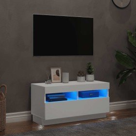 Mueble para TV con luces LED blanco 80x35x40 cm en Muebles TV | Comprar online en Foru.es