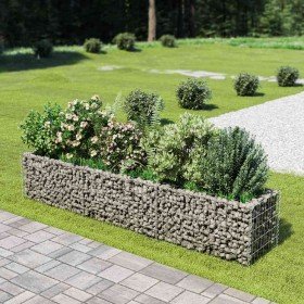 Arriate de gaviones de acero 270x50x50 cm en Macetas y jardineras | Comprar online en Foru.es